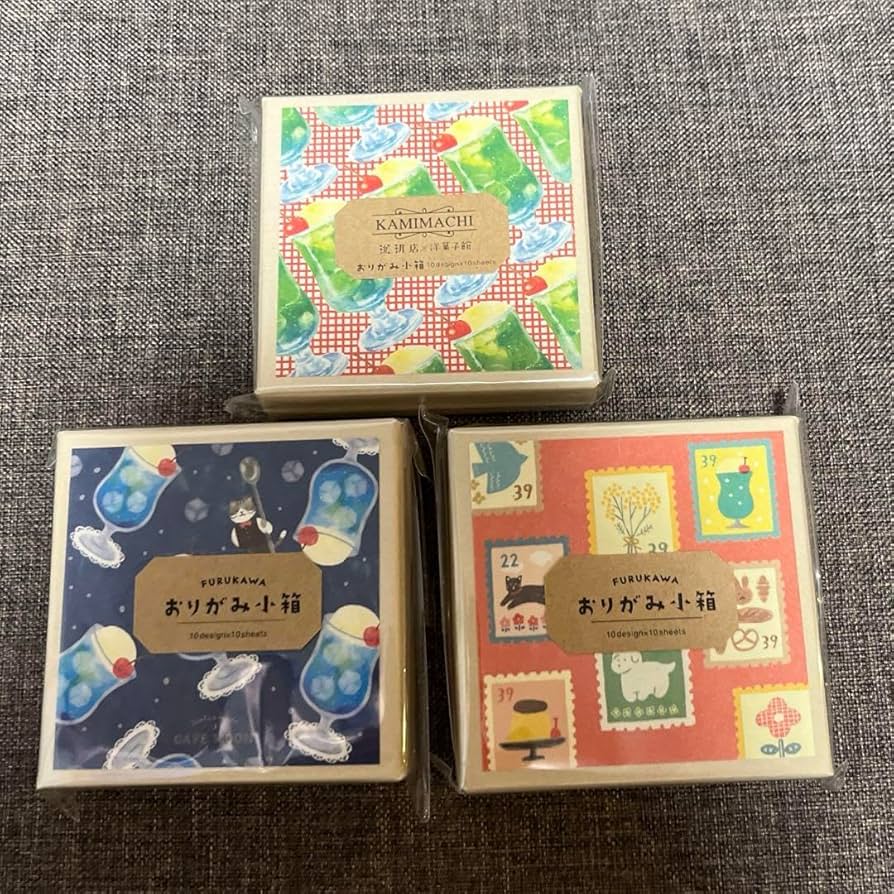 Amazon.co.jp: ロフト限定 古川紙工 おりがみ小箱 3種類セット